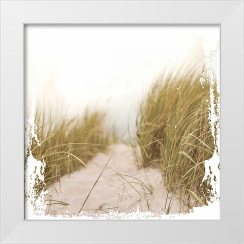 Beach Entry White Modern Wood Framed Art Print by Hogan, Melody