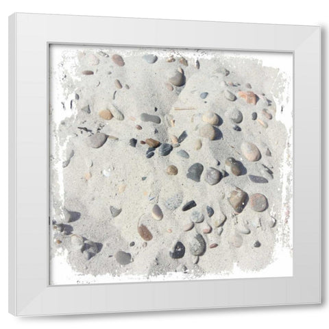 Rocky Sands White Modern Wood Framed Art Print by Hogan, Melody