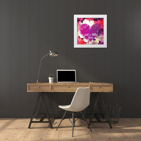 Watercolor Love 2 White Modern Wood Framed Art Print by Hogan, Melody