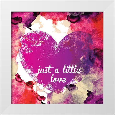 Watercolor Love 2 White Modern Wood Framed Art Print by Hogan, Melody