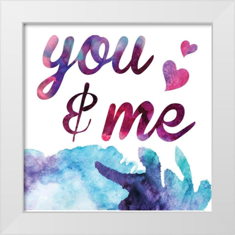 Watercolor Love 4 White Modern Wood Framed Art Print by Hogan, Melody
