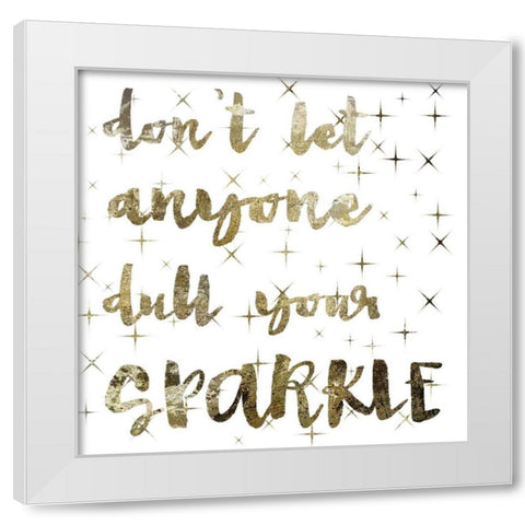 Sparkle Glam 6 White Modern Wood Framed Art Print by Hogan, Melody