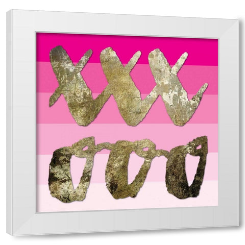 Sparkle Glam Pinks 3 White Modern Wood Framed Art Print by Hogan, Melody