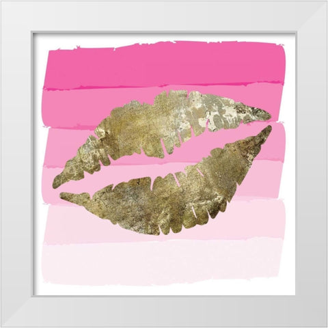 Sparkle Glam Pinks 4 White Modern Wood Framed Art Print by Hogan, Melody
