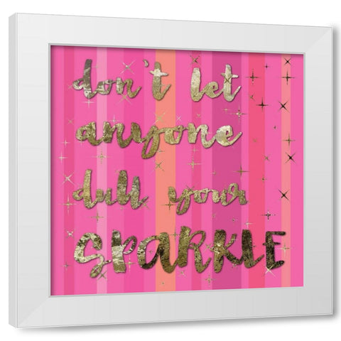 Sparkle Glam Pinks 2 White Modern Wood Framed Art Print by Hogan, Melody