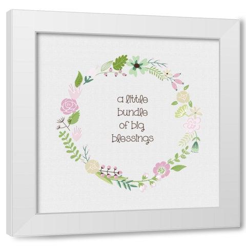 Baby Bundle 2 White Modern Wood Framed Art Print by Hogan, Melody