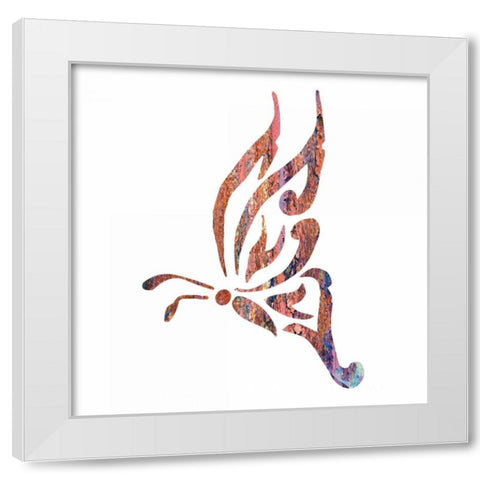 Tribal Butterfly 1 White Modern Wood Framed Art Print by Hogan, Melody