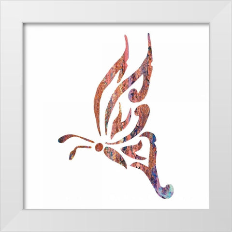Tribal Butterfly 1 White Modern Wood Framed Art Print by Hogan, Melody