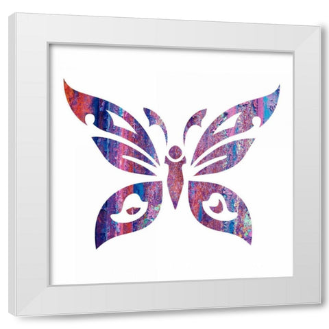 Tribal Butterfly 2 White Modern Wood Framed Art Print by Hogan, Melody