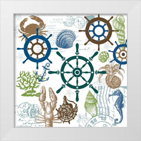 Natural Sea Life White Modern Wood Framed Art Print by Hogan, Melody