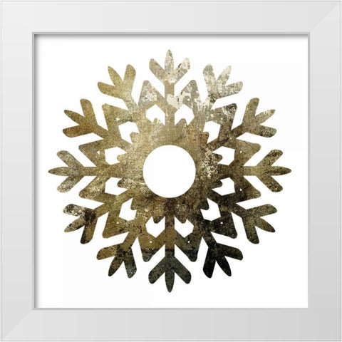 Glimmer Snowflakes 3 White Modern Wood Framed Art Print by Hogan, Melody