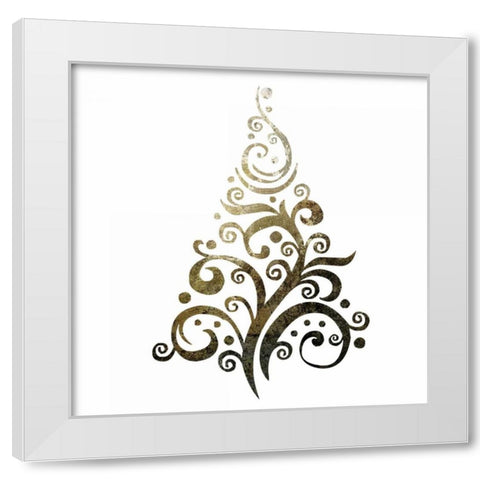 Glimmer Trees 1 White Modern Wood Framed Art Print by Hogan, Melody