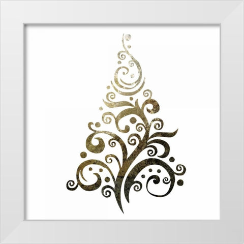 Glimmer Trees 1 White Modern Wood Framed Art Print by Hogan, Melody