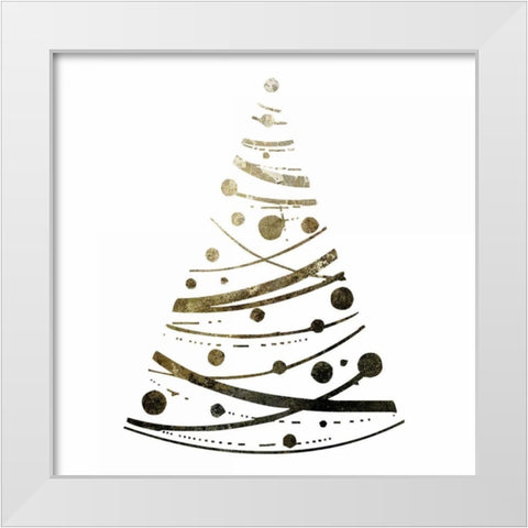 Glimmer Trees 3 White Modern Wood Framed Art Print by Hogan, Melody
