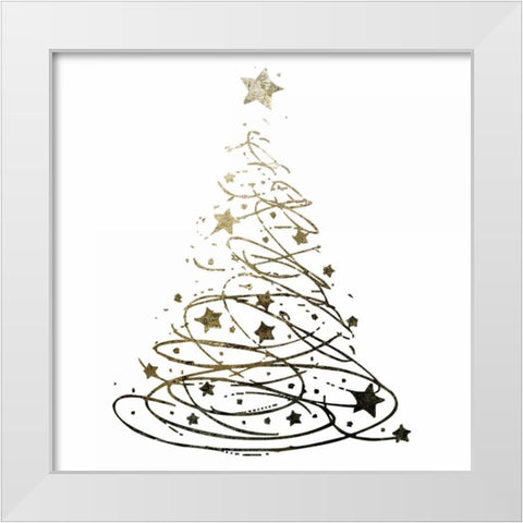 Glimmer Trees 4 White Modern Wood Framed Art Print by Hogan, Melody