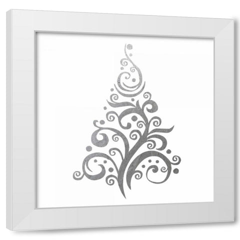 Silver Trees 1 White Modern Wood Framed Art Print by Hogan, Melody