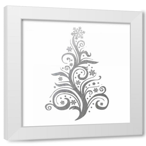Silver Trees 2 White Modern Wood Framed Art Print by Hogan, Melody