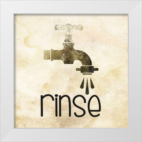 Glitz Bath 1 White Modern Wood Framed Art Print by Hogan, Melody