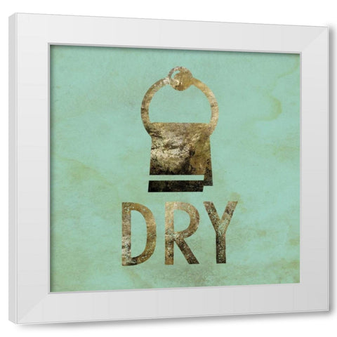 Mint Glitz Bath 3 White Modern Wood Framed Art Print by Hogan, Melody