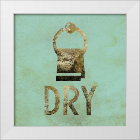 Mint Glitz Bath 3 White Modern Wood Framed Art Print by Hogan, Melody