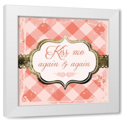 Kiss Me Again White Modern Wood Framed Art Print by Hogan, Melody