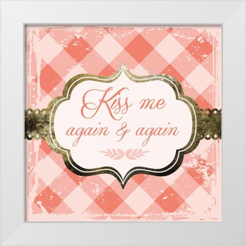 Kiss Me Again White Modern Wood Framed Art Print by Hogan, Melody