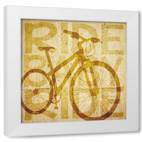 Bike Canvas 1 White Modern Wood Framed Art Print by Hogan, Melody