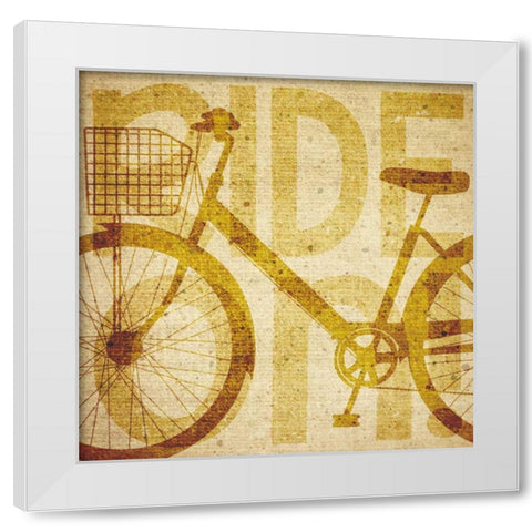 Bike Canvas 2 White Modern Wood Framed Art Print by Hogan, Melody