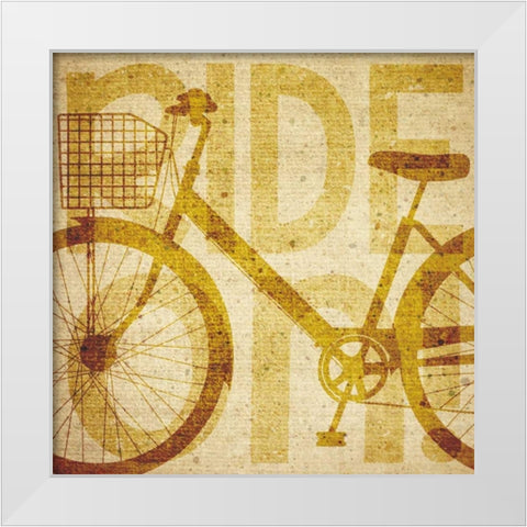Bike Canvas 2 White Modern Wood Framed Art Print by Hogan, Melody