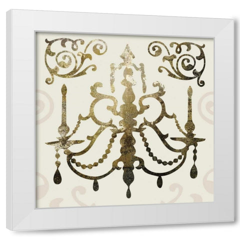 Glamour Gold 1 White Modern Wood Framed Art Print by Hogan, Melody