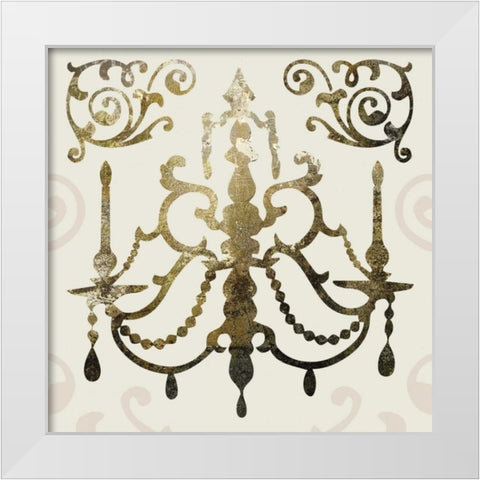 Glamour Gold 1 White Modern Wood Framed Art Print by Hogan, Melody