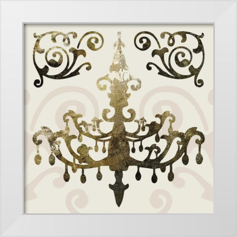 Glamour Gold 4 White Modern Wood Framed Art Print by Hogan, Melody