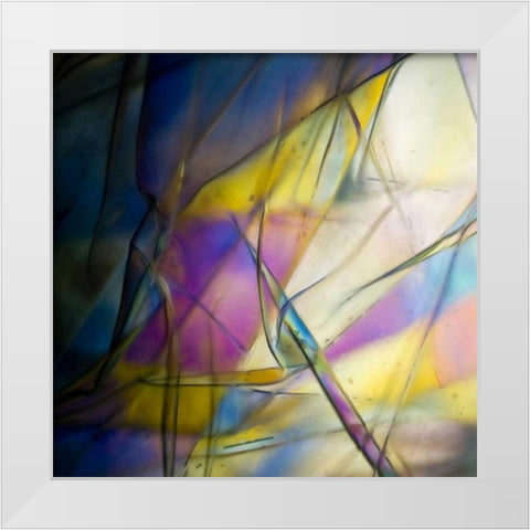 Stain Glass 1 White Modern Wood Framed Art Print by Hogan, Melody