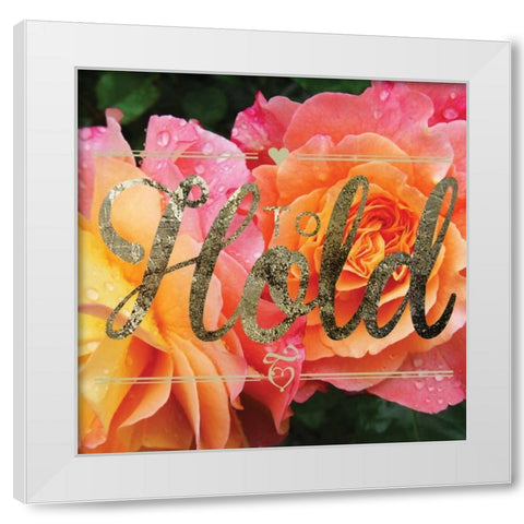 To Hold White Modern Wood Framed Art Print by Hogan, Melody