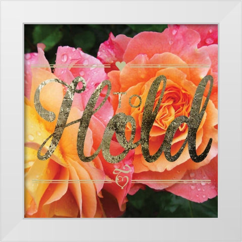 To Hold White Modern Wood Framed Art Print by Hogan, Melody