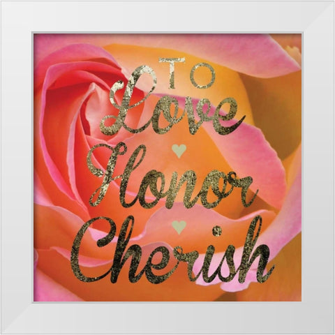 Cherished Love White Modern Wood Framed Art Print by Hogan, Melody