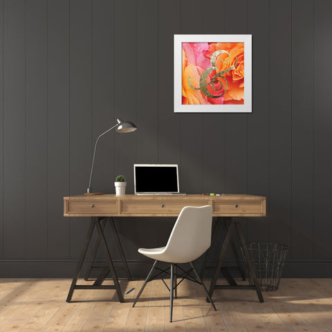 Eternal White Modern Wood Framed Art Print by Hogan, Melody