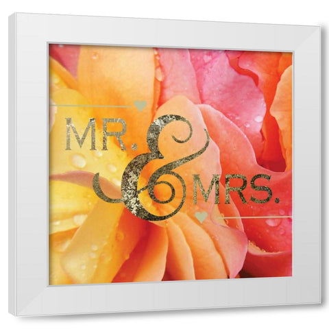 Loving Couple White Modern Wood Framed Art Print by Hogan, Melody