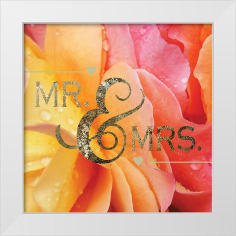 Loving Couple White Modern Wood Framed Art Print by Hogan, Melody