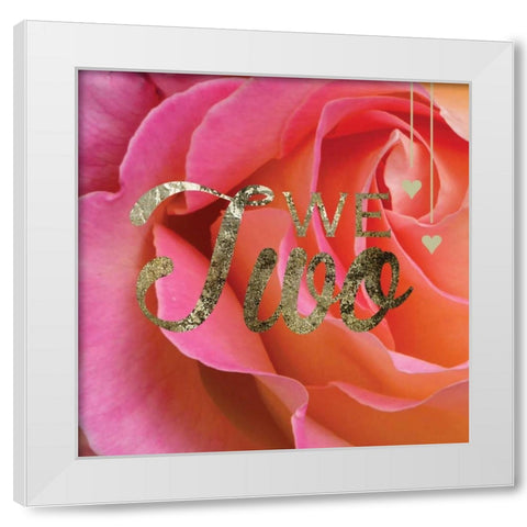 Two Halves White Modern Wood Framed Art Print by Hogan, Melody