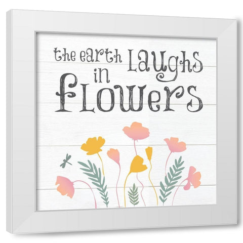 Botanical Inspiration Pastels 5 White Modern Wood Framed Art Print by Hogan, Melody