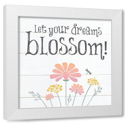 Botanical Inspiration Pastels 6 White Modern Wood Framed Art Print by Hogan, Melody