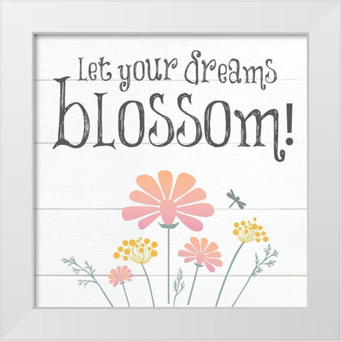 Botanical Inspiration Pastels 6 White Modern Wood Framed Art Print by Hogan, Melody