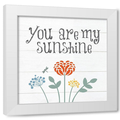Botanical Inspiration Primary 1 White Modern Wood Framed Art Print by Hogan, Melody