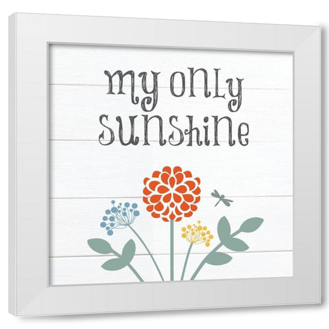 Botanical Inspiration Primary 2 White Modern Wood Framed Art Print by Hogan, Melody