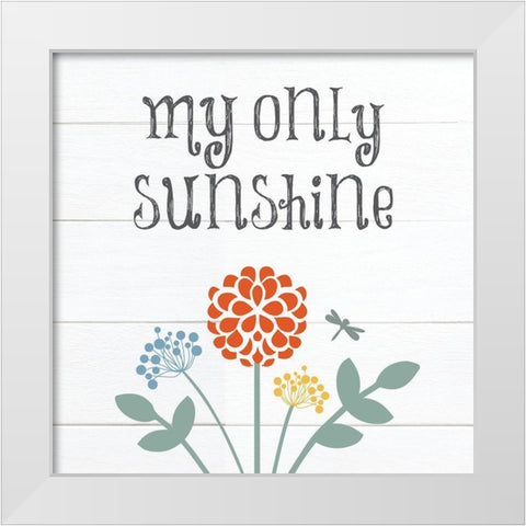Botanical Inspiration Primary 2 White Modern Wood Framed Art Print by Hogan, Melody