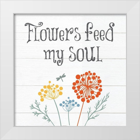 Botanical Inspiration Primary 3 White Modern Wood Framed Art Print by Hogan, Melody