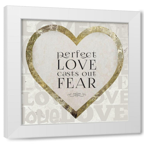 Gold Foil Scriptures 5 White Modern Wood Framed Art Print by Hogan, Melody