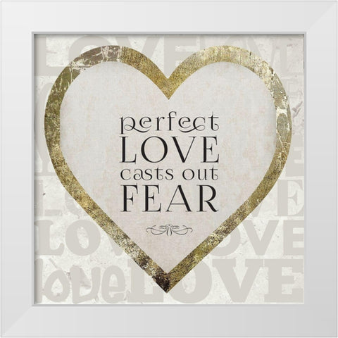 Gold Foil Scriptures 5 White Modern Wood Framed Art Print by Hogan, Melody