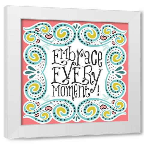 Whimsical Moment White Modern Wood Framed Art Print by Hogan, Melody